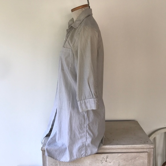 Steven Alan extended button down pinstripe shirt S - Picture 4 of 6